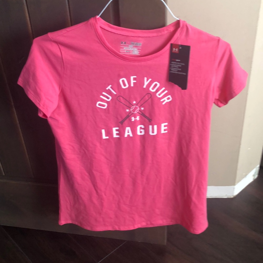 New softball/baseball under armour shirt, girls.